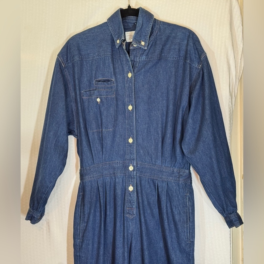 Vintage 80s/90s Perry Ellis America x Levi Strauss Denim Jumpsuit (S) - Picture 4 of 16